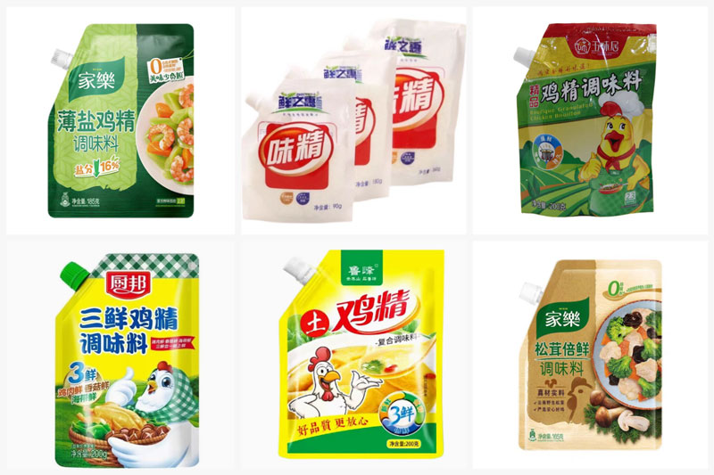 RL-GD8-200R/250R/300D雞精壺嘴袋全自動包裝機樣品